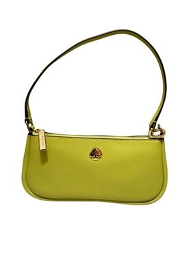 Kate Spade Kayla Small Pebbled Leather Top Zip Convertible Wristlet, LimeSlush